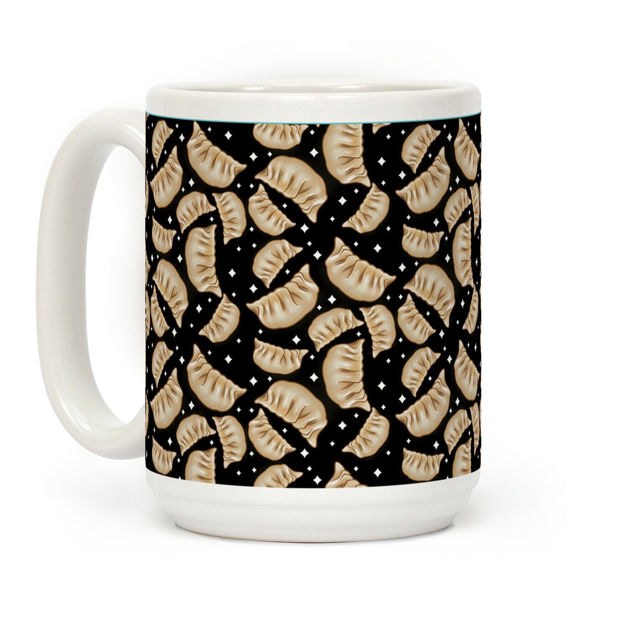 Dumplings Pattern Black Coffee Mug